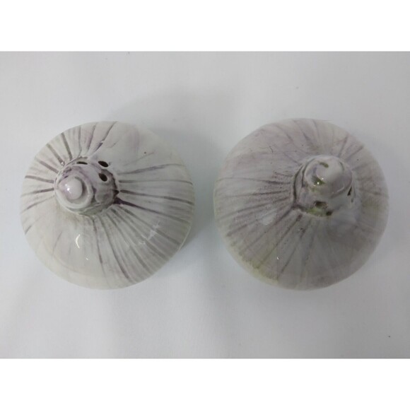 Onion Salt And Pepper Shakers Purple White Green 2 1/4" Tall - Picture 2 of 9